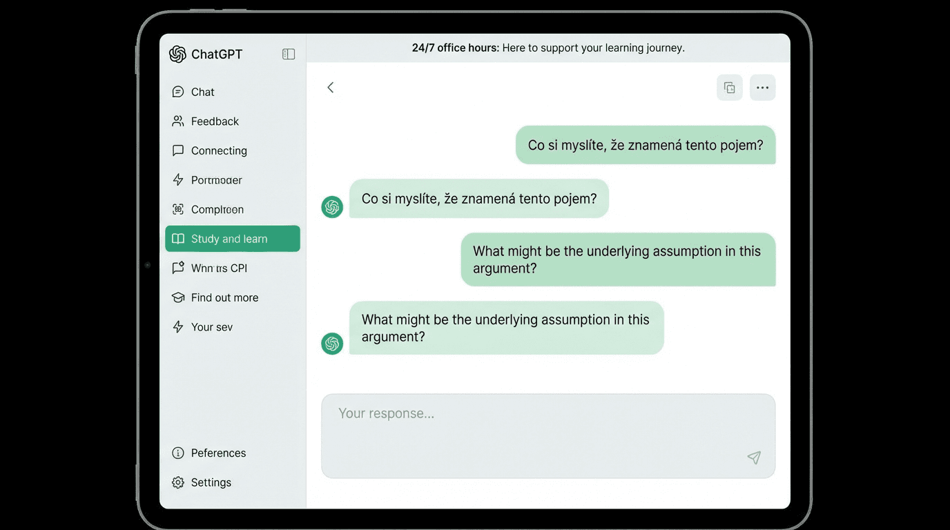 Čtyřfázový studijní workflow s umělou inteligencí