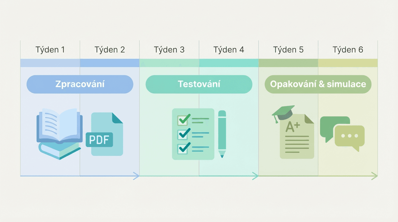 Šestitýdenní studijní plán pro přípravu na zkoušky
