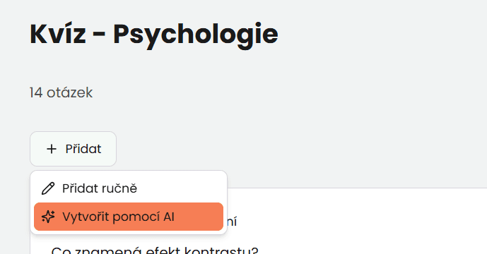 Vytváření nových flashcards s AI