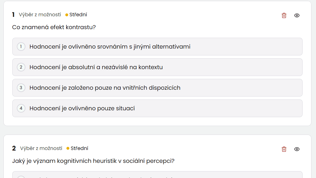 Vygenerovaný kvíz s otázkami