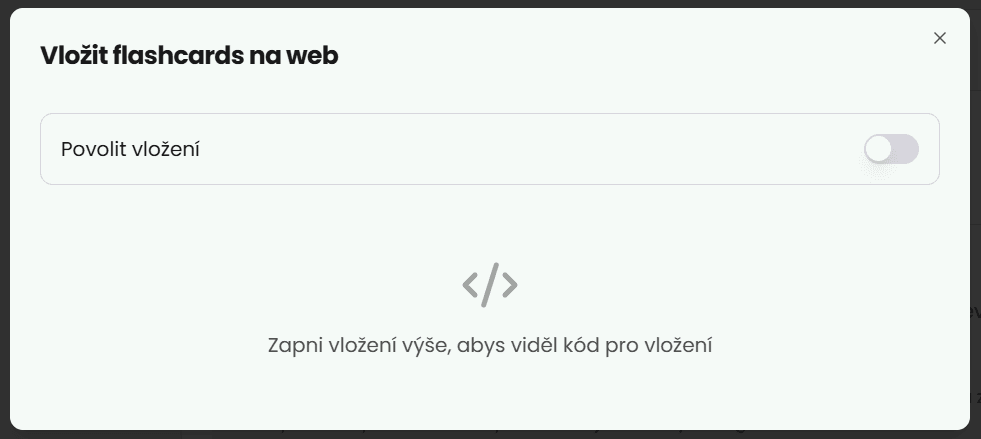 Aktivuj možnost sdílení