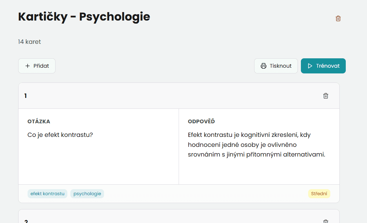 Flashcards v diStudero