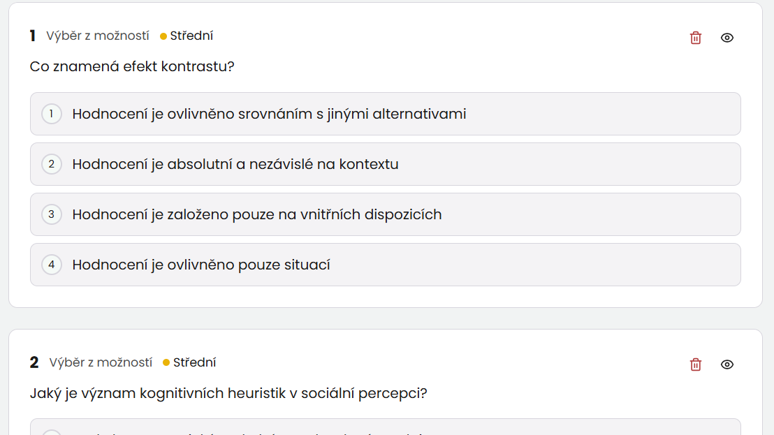 Vygenerovaný kvíz s otázkami
